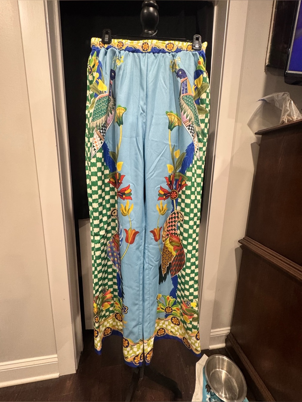 Oriental theme pants and matching top